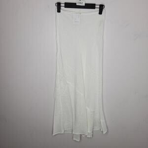 Intimately Free‎ People  Sweet On You Bias Half Slip Skirt XS White Sheer Boho